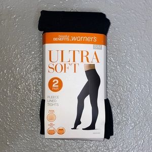 Warner’s ultra soft 2 pair fleece lined tights
